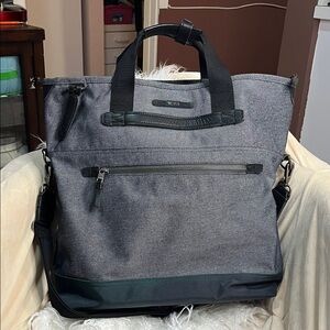 Tumi Dalston Perch Tote Backpack - Convertible Gray Travel/ Laptop Tote Bag